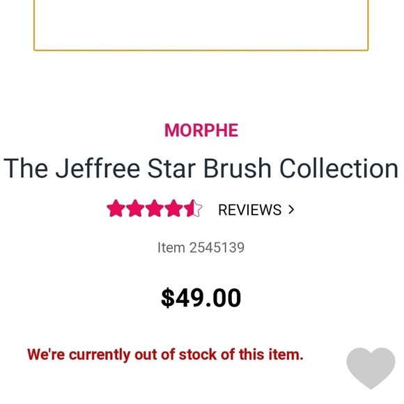 SOLD Jeffree Star X Morphe Brush Collection - Picture 2 of 7